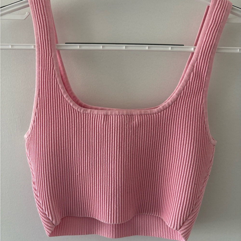 Babaton sculpt knit cropped tank